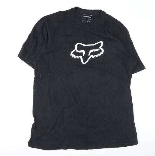 Fox Racing Men's Black XL Graphic Logo Cotton T-Shirt