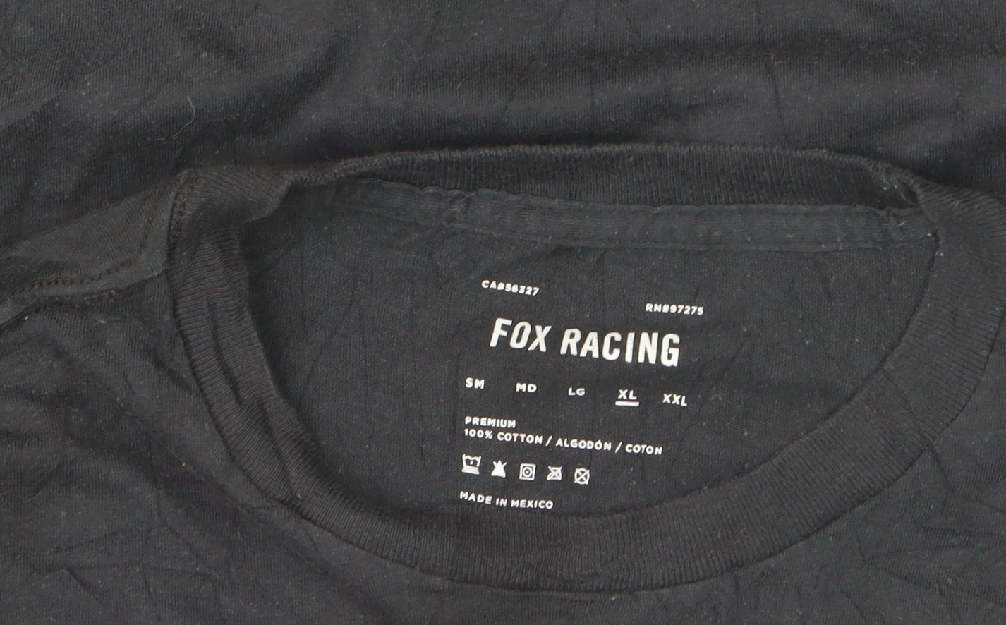 Fox Racing Men's Black XL Graphic Logo Cotton T-Shirt