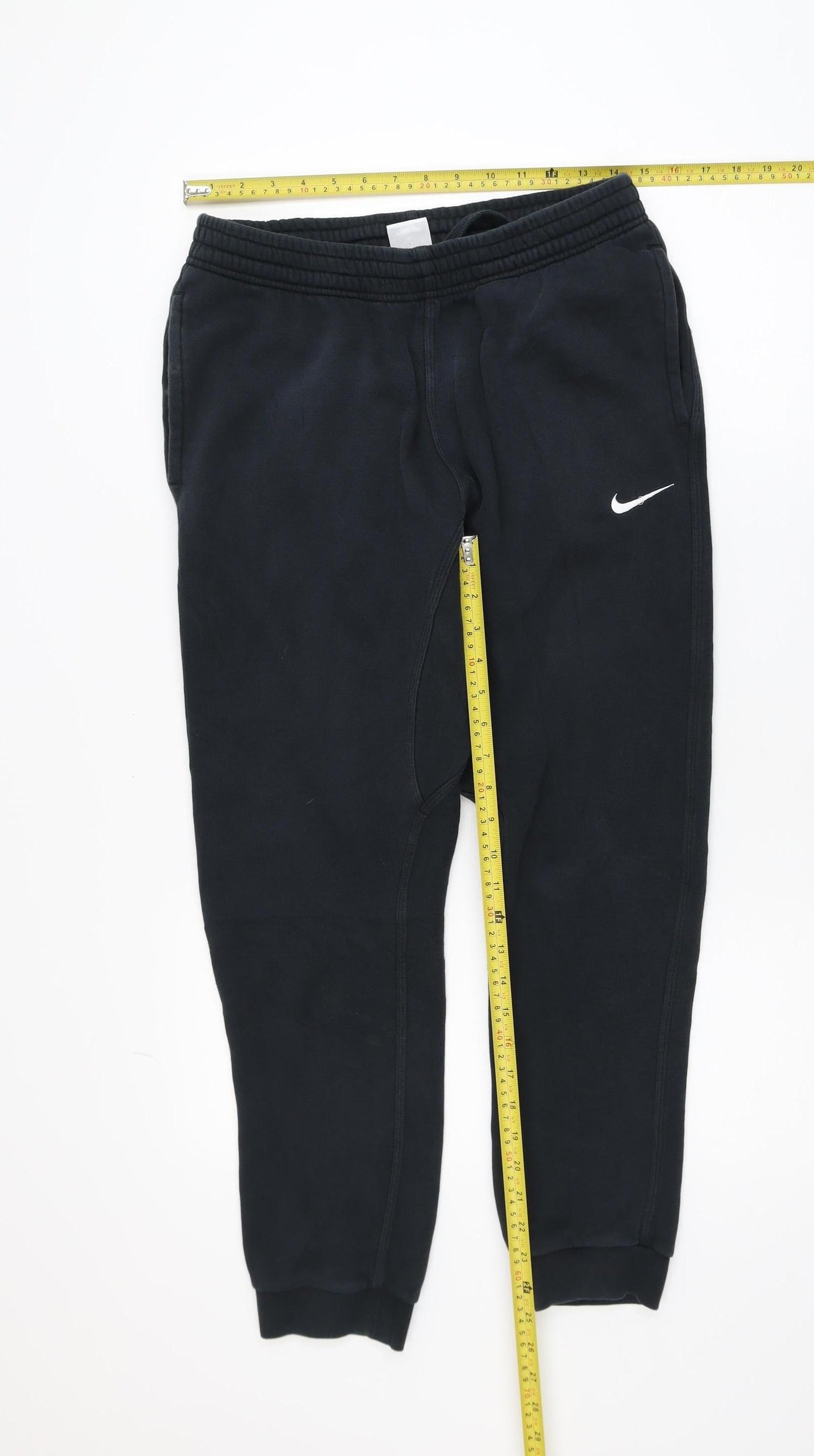 Nike Mens Black Fleece Joggers Size M Regular Fit Tapered Leg