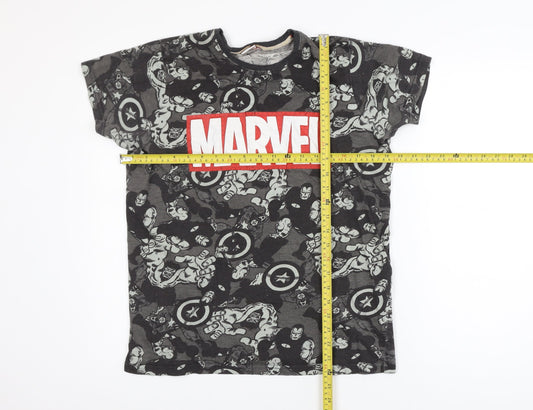 Marvel Girls Black Graphic Avengers T-Shirt 13-14 Years 100% Cotton