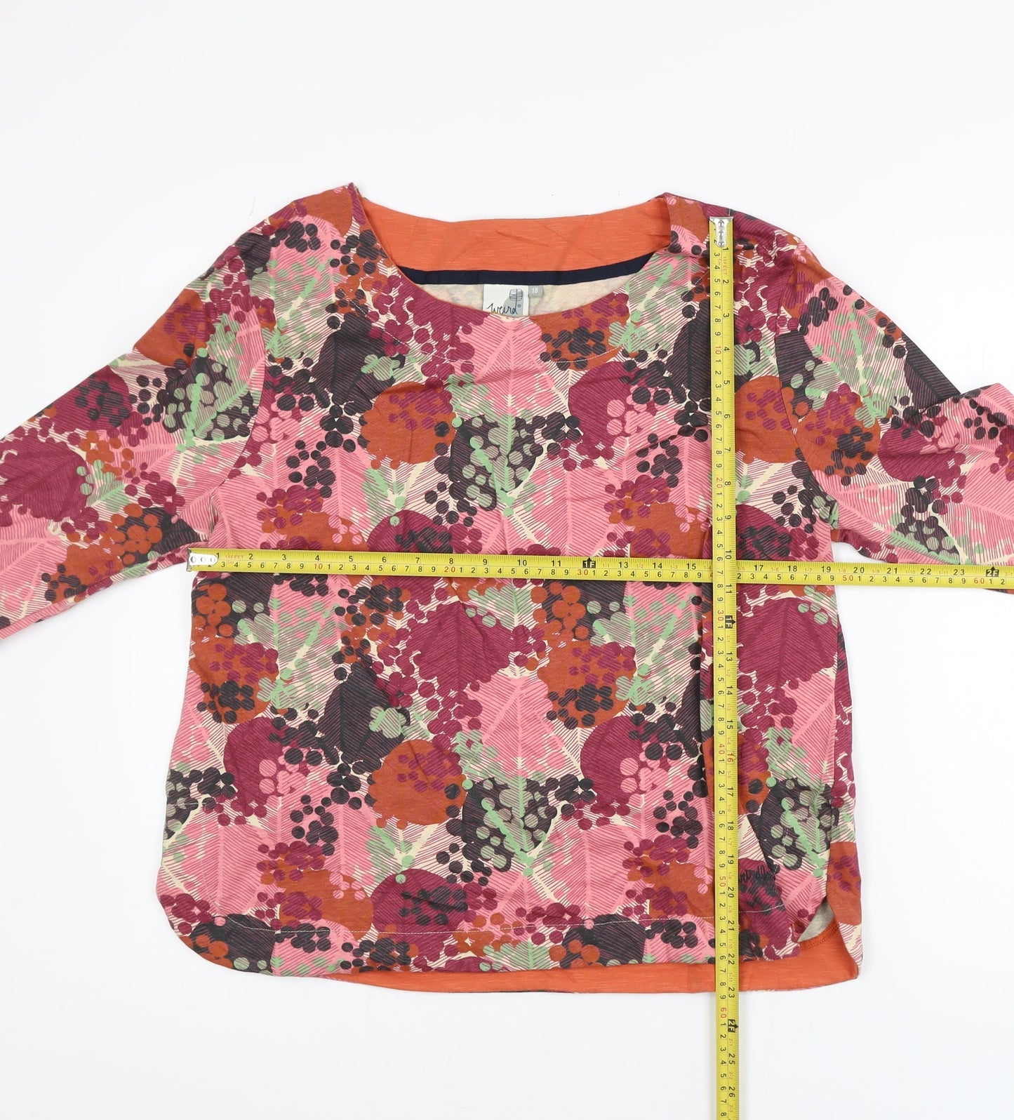 Weird Fish Women's Multicoloured Floral Tunic Blouse Size 18