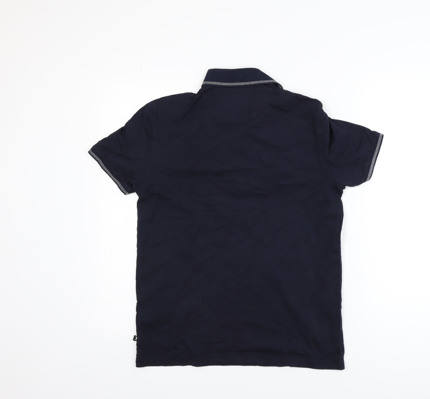 Ted Baker Men's Blue Short Sleeve Cotton Polo Shirt Size S