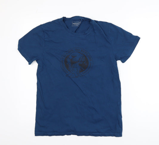 Craghoppers Men's Blue Cotton Outdoor Graphic T-Shirt Size S