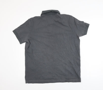 Hugo Boss Men's Grey Classic Fit Short Sleeve Polo Shirt L