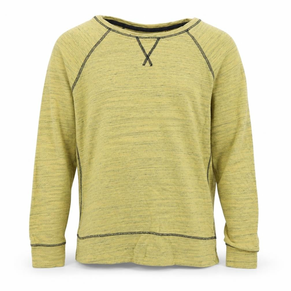 Next Men Yellow Cotton Crew Neck Long Sleeve Pullover Sweatshirt S