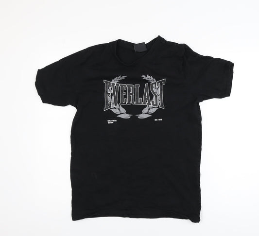 Everlast Men's Black Crew Neck Short Sleeve Graphic T-Shirt Size S