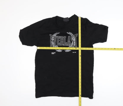 Everlast Men's Black Crew Neck Short Sleeve Graphic T-Shirt Size S