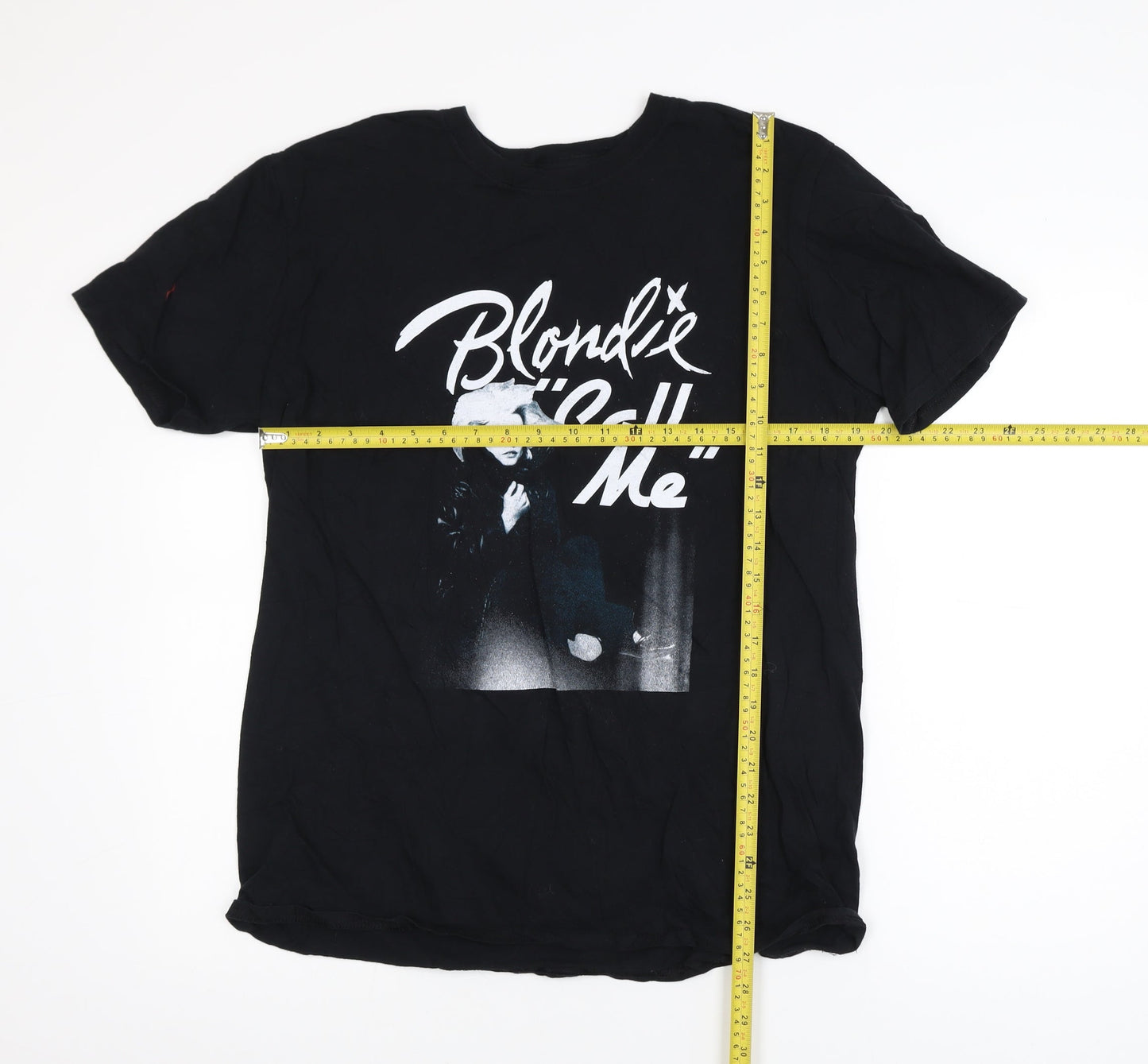 Blondie Womens Black Size 16 Graphic Cotton Rock T-Shirt