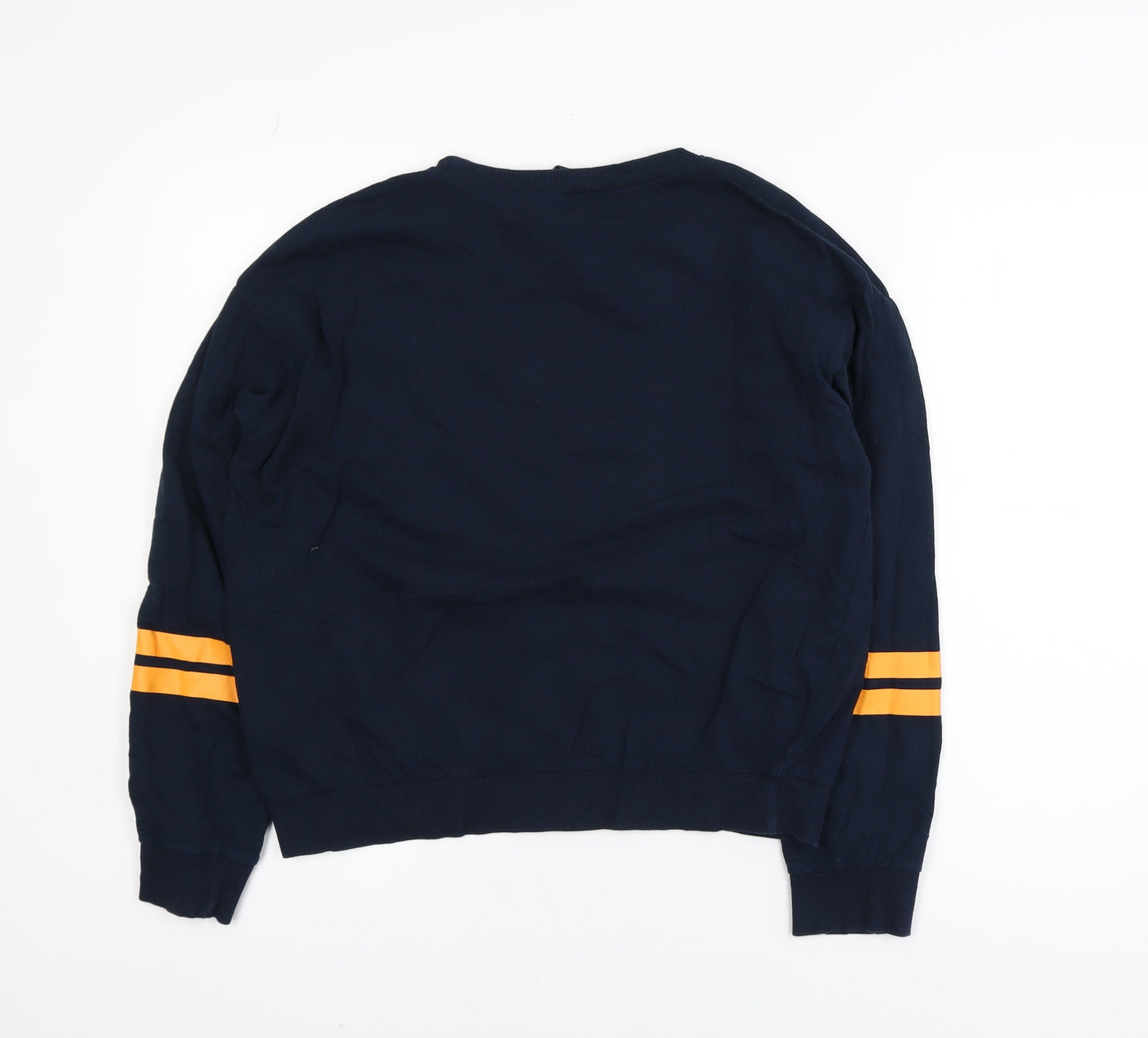 H&M Divided Women's Navy Blue Pullover Sweatshirt Size 12 Graphic Print