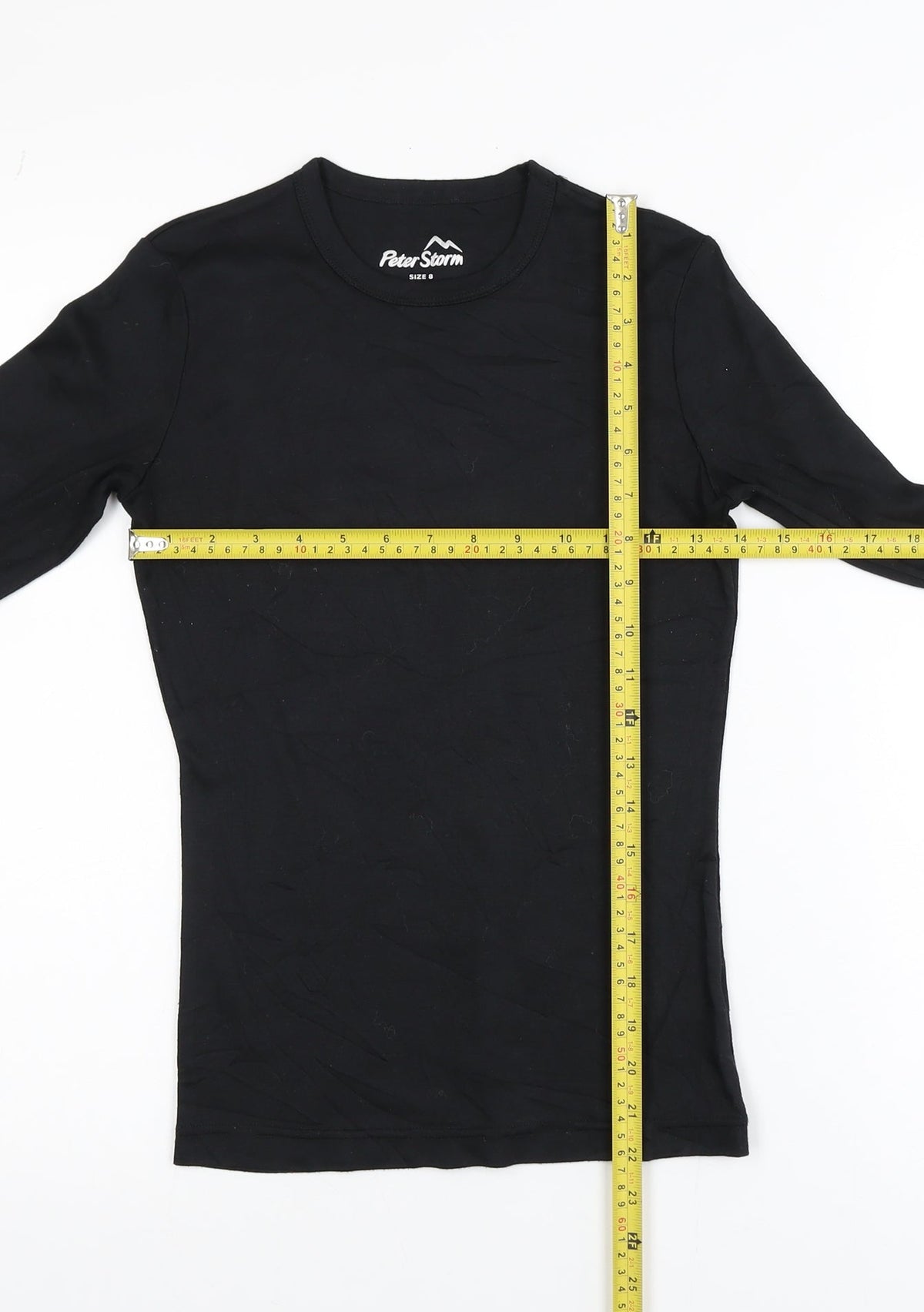 Peter Storm Women's Black Long Sleeve Basic T-Shirt Size 8