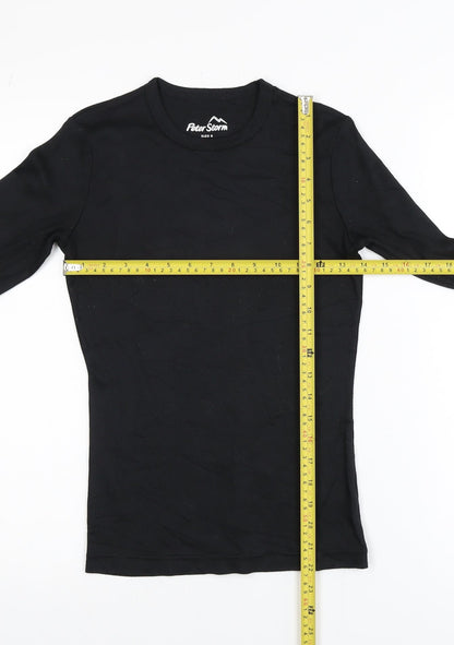 Peter Storm Women's Black Long Sleeve Basic T-Shirt Size 8