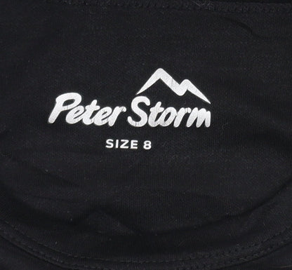 Peter Storm Women's Black Long Sleeve Basic T-Shirt Size 8