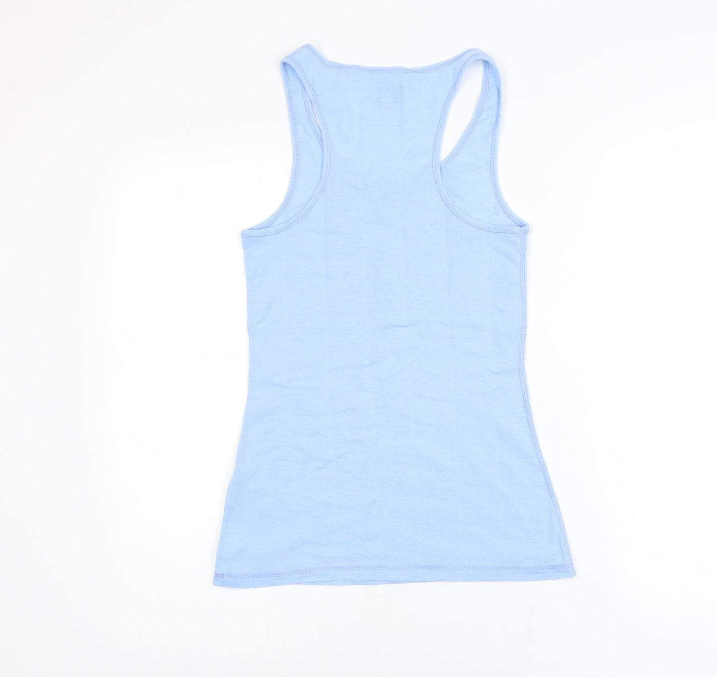 Jack Wills Womens Blue Racerback Tank Top Size 10 Cotton Blend