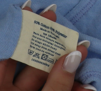 Jack Wills Womens Blue Racerback Tank Top Size 10 Cotton Blend