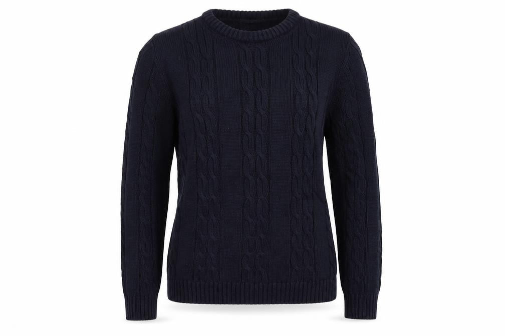 Marks & Spencer Womens Blue Cable-Knit Cotton Jumper UK 12