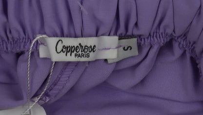 Copperrose Paris Women’s Purple Paperbag Belted Shorts Size S