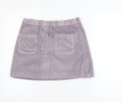 Urban Bliss Women's Purple Short A-Line Velvet Skirt Size 12