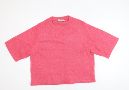 Peppercorn Women’s Pink Short Sleeve Knit Jumper XL