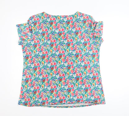 Twist Women’s Multicoloured Floral V-Neck Short Sleeve Top Size 16