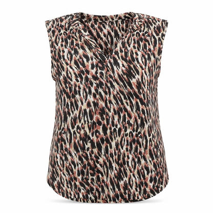 Dunnes Women’s Multicoloured Animal Print Sleeveless Blouse XL