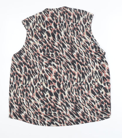 Dunnes Women’s Multicoloured Animal Print Sleeveless Blouse XL