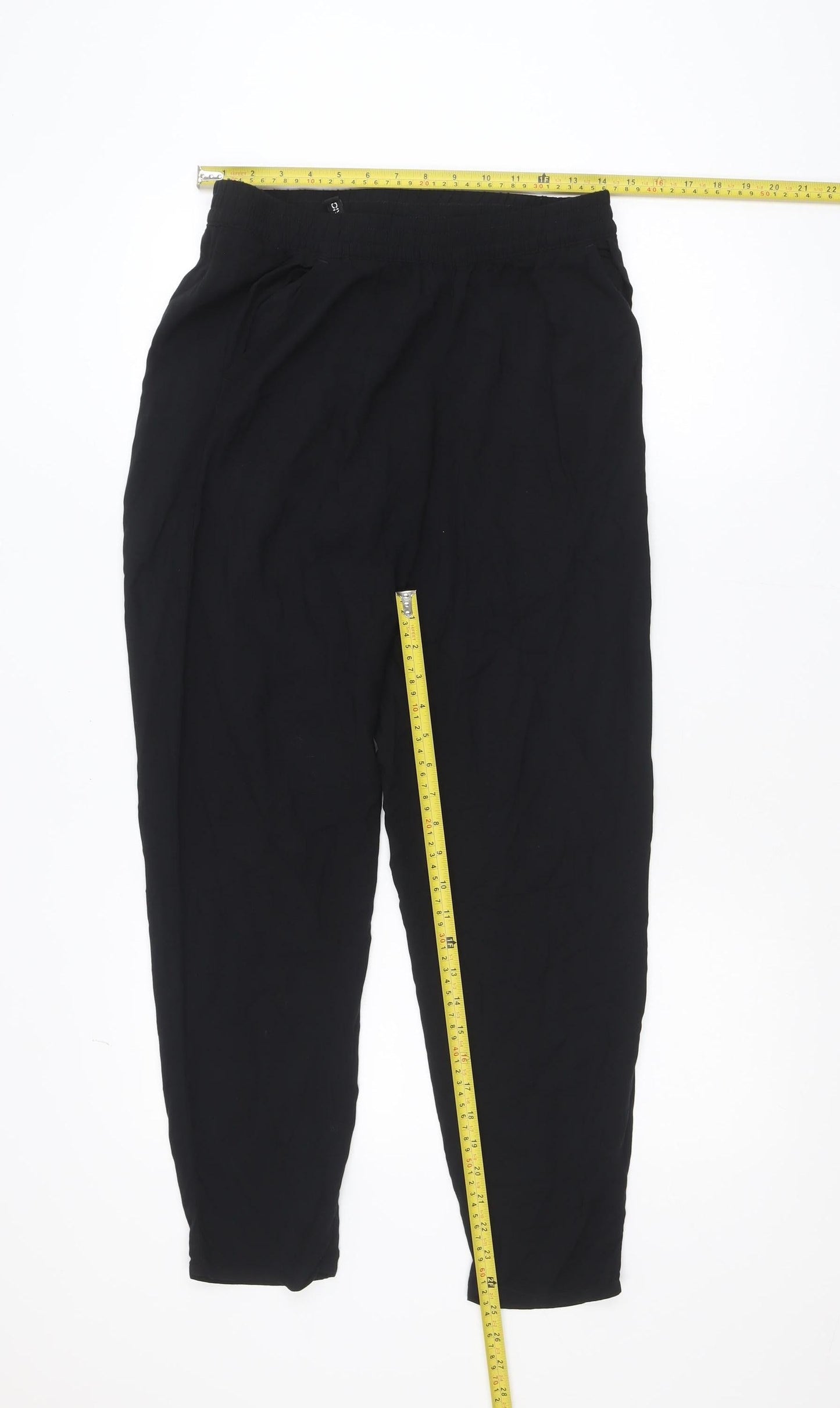 H&M Women’s Black Viscose Jogger Trousers Size 10