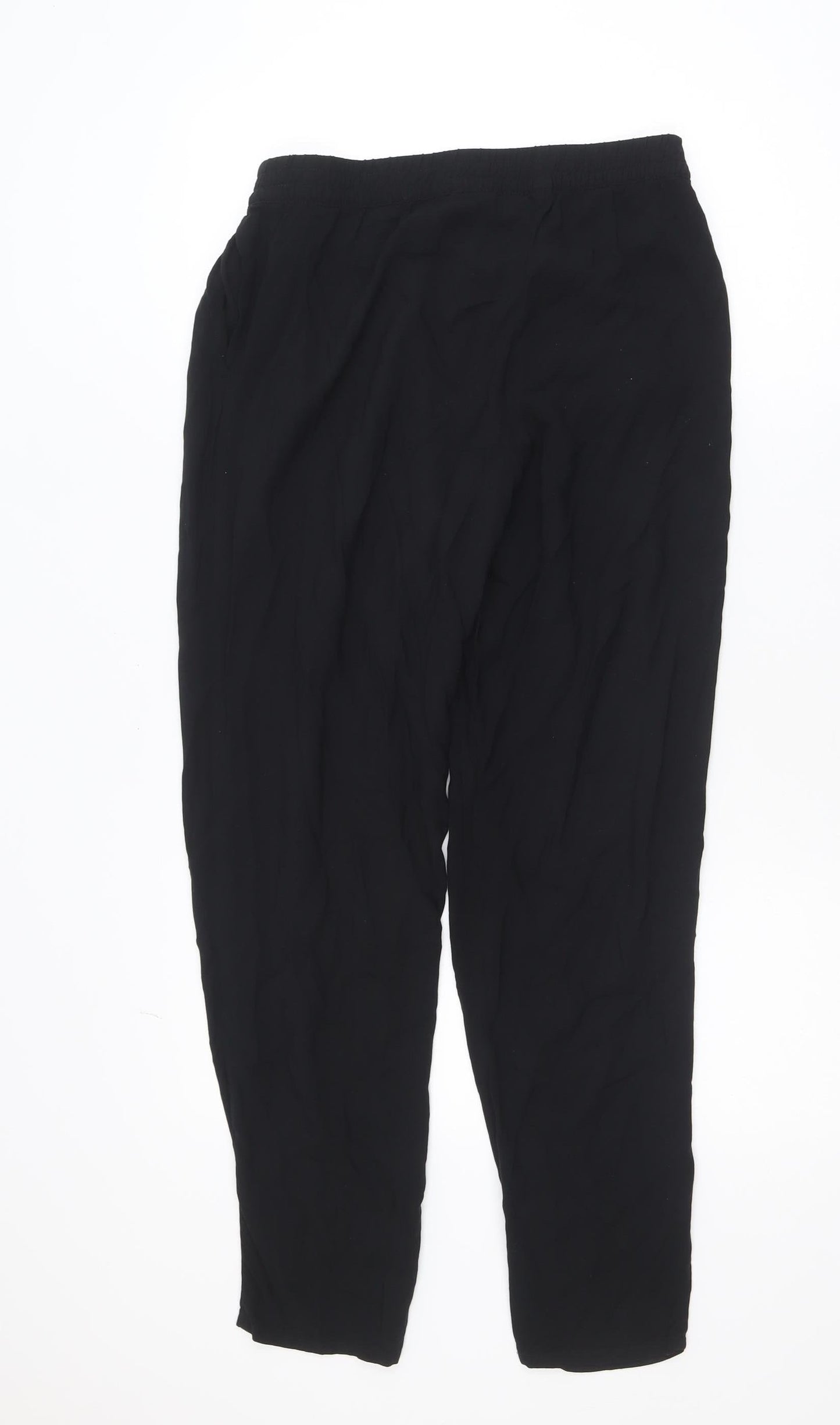 H&M Women’s Black Viscose Jogger Trousers Size 10
