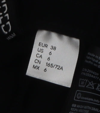 H&M Women’s Black Viscose Jogger Trousers Size 10