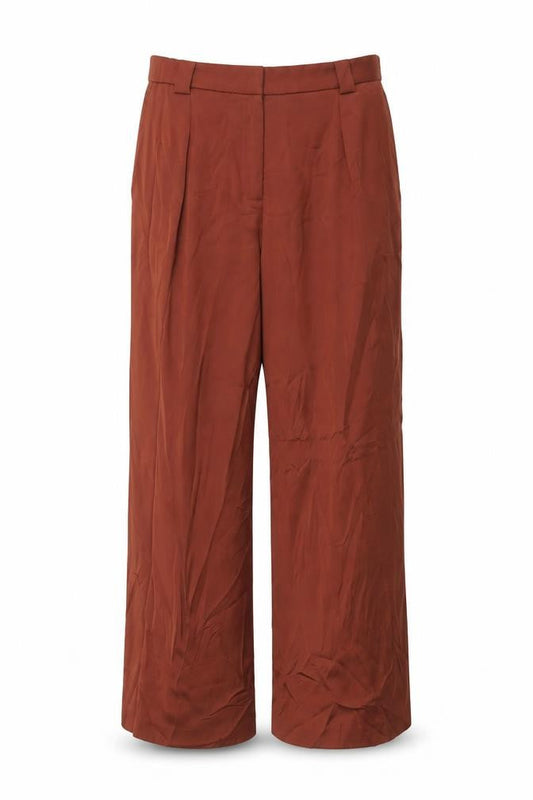 Hush Womens Rust Wide-Leg Trousers Size 14 Polyester Dress Pants
