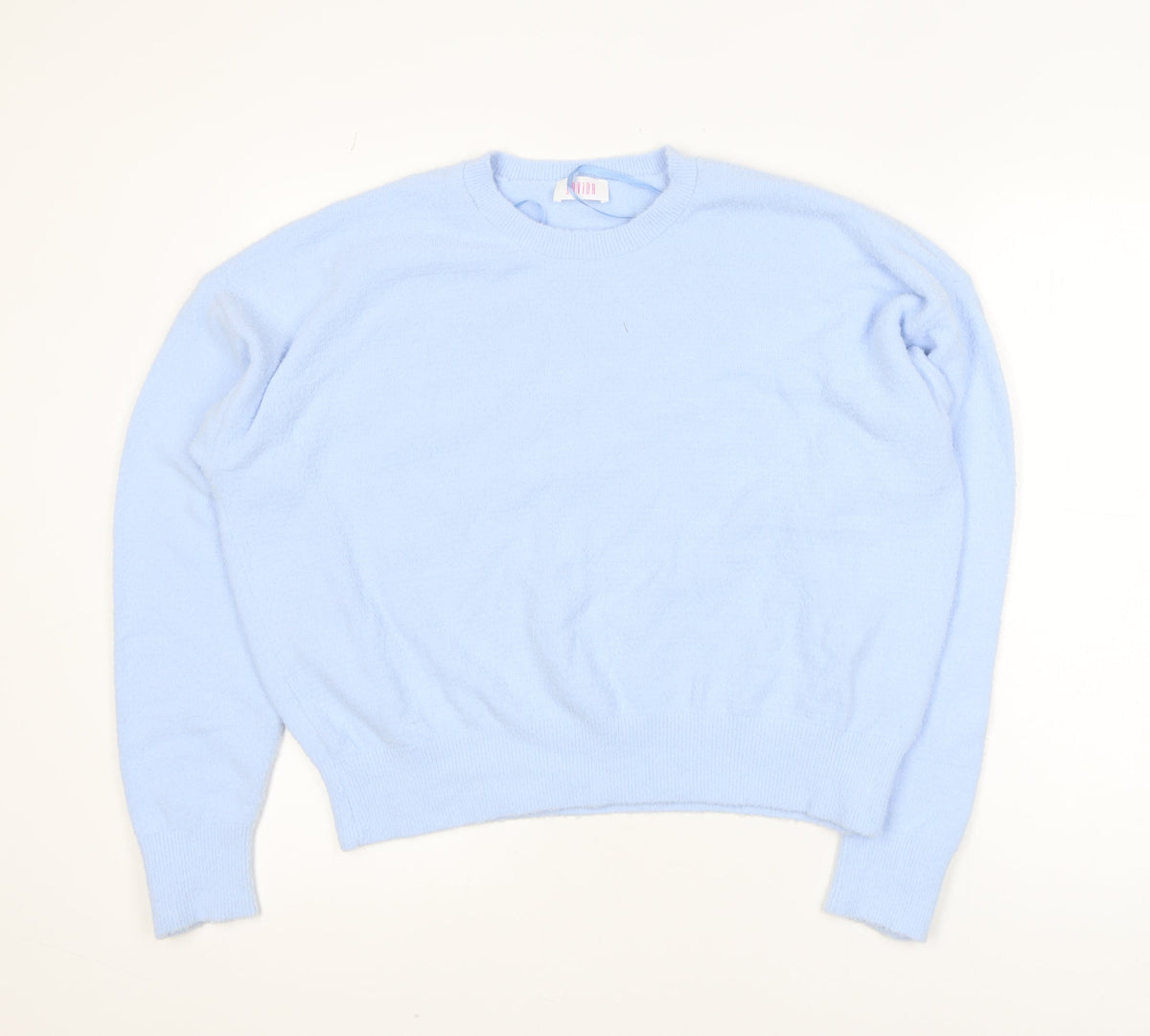 Savida Women Blue 2XL Crew Neck Long Sleeve Pullover Jumper