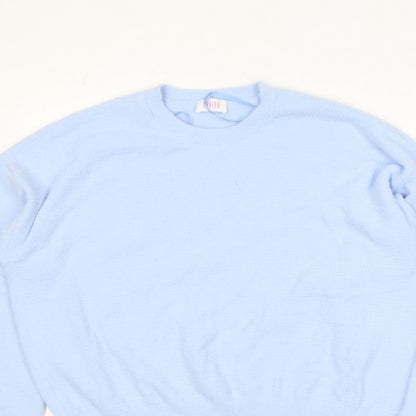 Savida Women Blue 2XL Crew Neck Long Sleeve Pullover Jumper