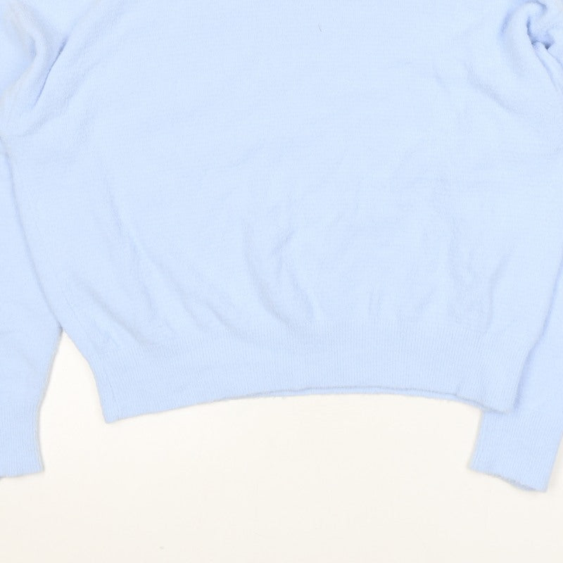 Savida Women Blue 2XL Crew Neck Long Sleeve Pullover Jumper