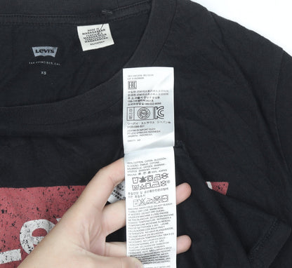 Levi's Men's Black Orlando Graphic Cotton T-Shirt XS