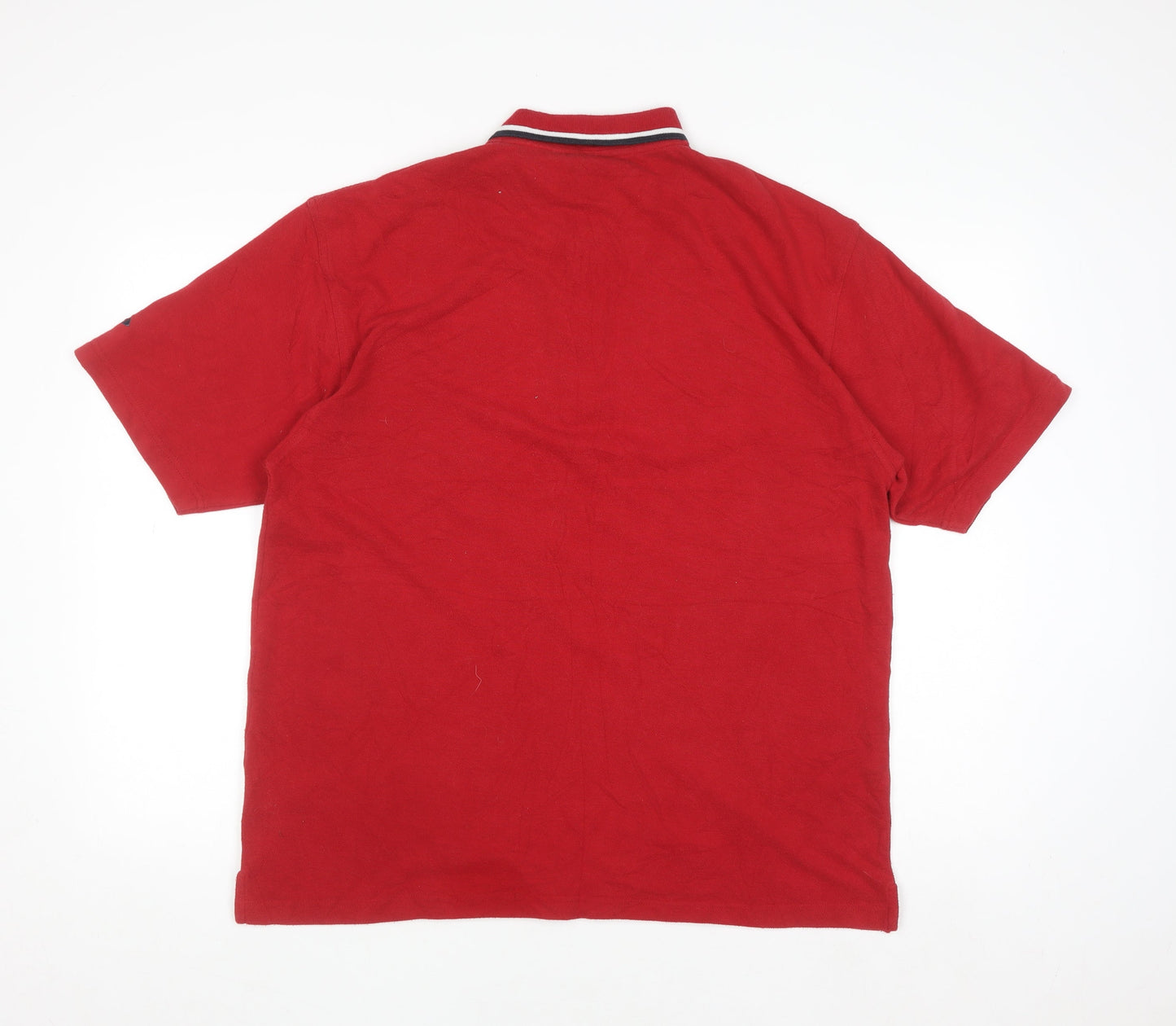Dunlop Men’s Red Polo Shirt L Classic Collared Short Sleeve Sports Top