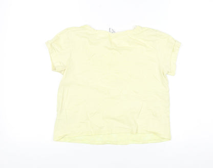 By Henry Holland Women’s Yellow Floral T-Shirt Size 8