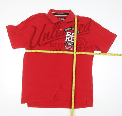 Ecko Unltd Men's Red XL Polo Shirt Classic Short Sleeve Cotton