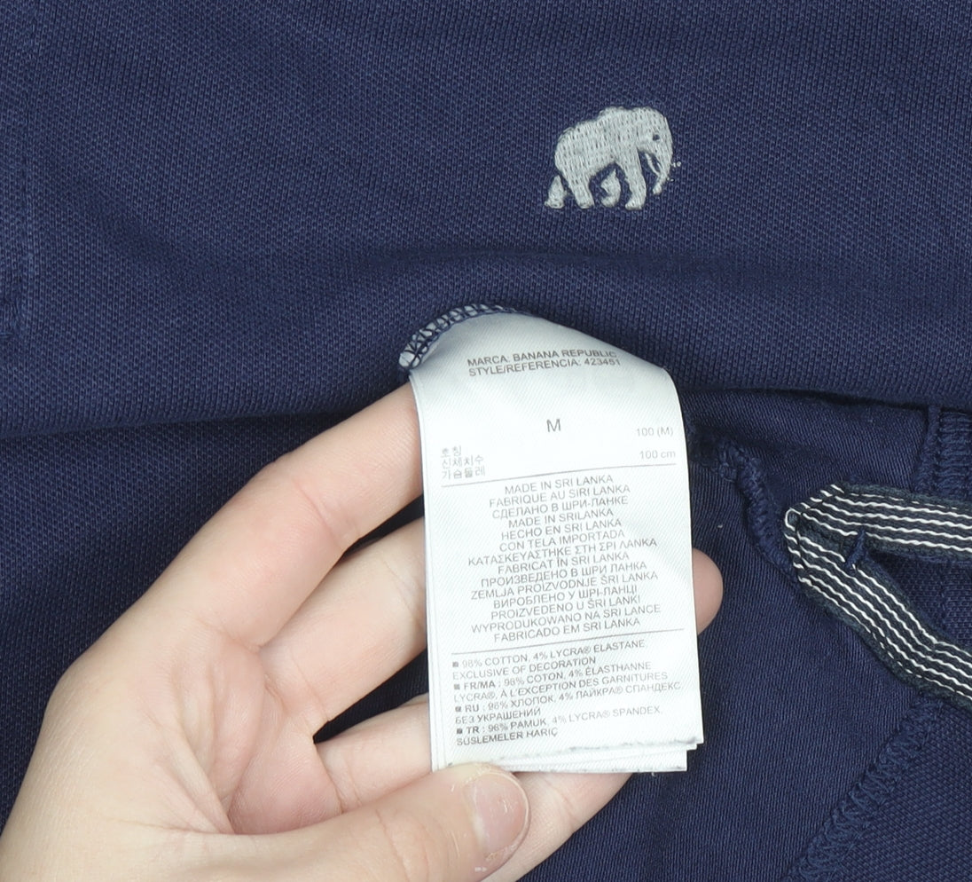 Banana Republic Men's Blue Cotton Stretch Polo Shirt Size M