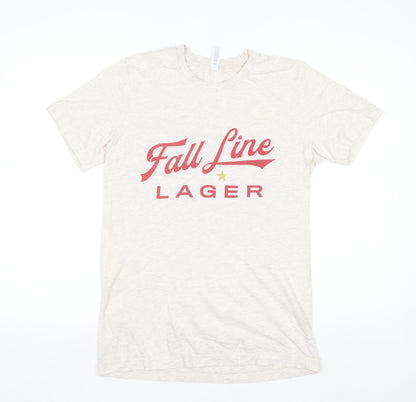 Bella+Canvas Men's Beige Fall Line Lager Graphic T-Shirt Medium