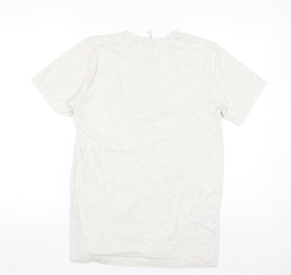 Bella+Canvas Men's Beige Fall Line Lager Graphic T-Shirt Medium