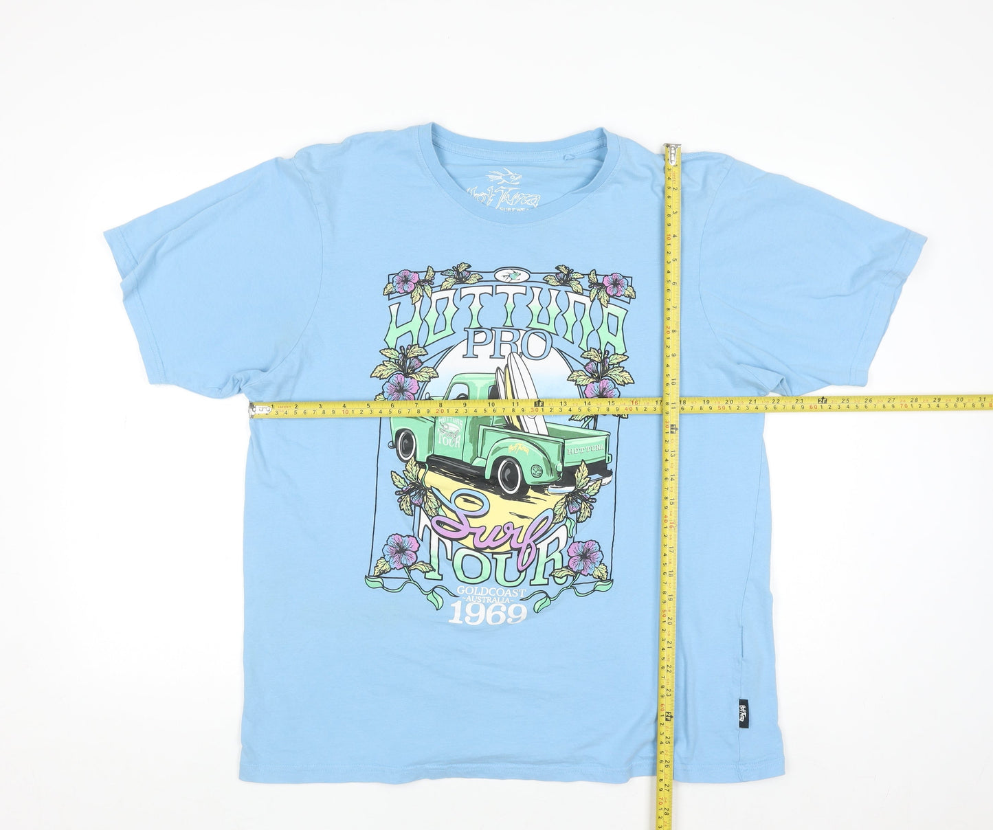 Hot Tuna Men's Blue 2XL Surf Graphic Cotton Crew Neck T-Shirt