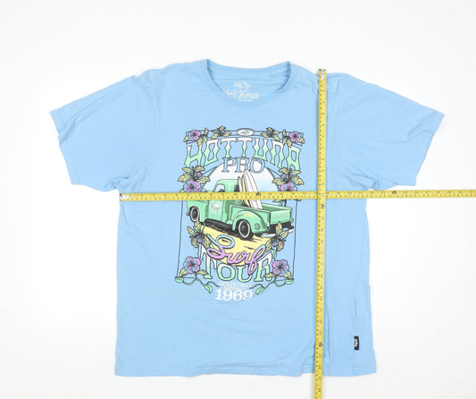 Hot Tuna Men's Blue 2XL Surf Graphic Cotton Crew Neck T-Shirt