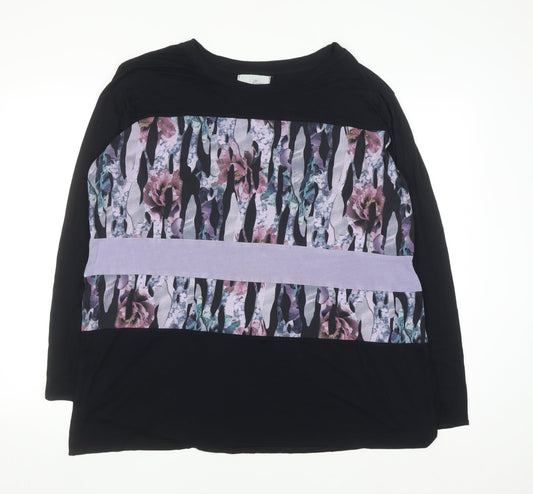 Post Card From Brighton Women's Multicoloured Floral Long Sleeve Jersey Top Size S