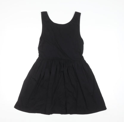 Missguided Women Black Skater Dress Size 8 Sleeveless Scoop Neck