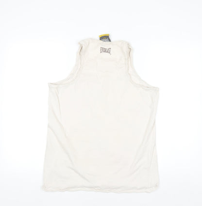 Everlast Men’s Beige Graphic Sports Vest Sleeveless Top M