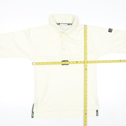 Slazenger Men's Ivory Polo Shirt Size M Regular Fit 3/4 Sleeve