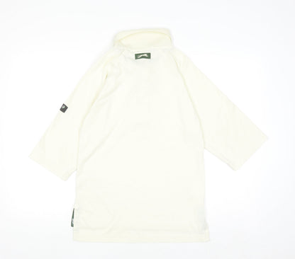 Slazenger Men's Ivory Polo Shirt Size M Regular Fit 3/4 Sleeve