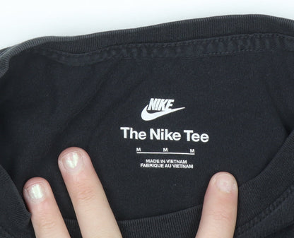 Nike Men's Black Crew Neck Short Sleeve Cotton T-Shirt M