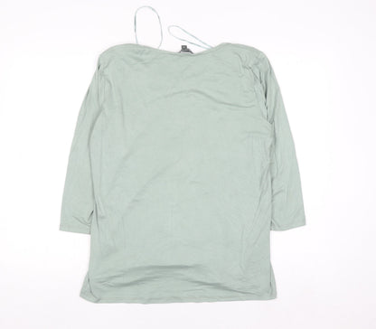 Bonmarché Women’s Green Tunic Top Size 16 Viscose Jersey Long Sleeve