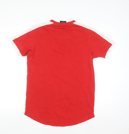 Bee Inspired Men's Red Crew Neck Short Sleeve T-Shirt Size S