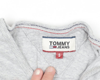 Tommy Jeans Men’s Grey Cotton Crew Neck Short Sleeve T-Shirt S
